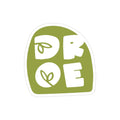 Green 'DROE' Eco Vibes Die-Cut Sticker - Outdoor Transparent Vinyl