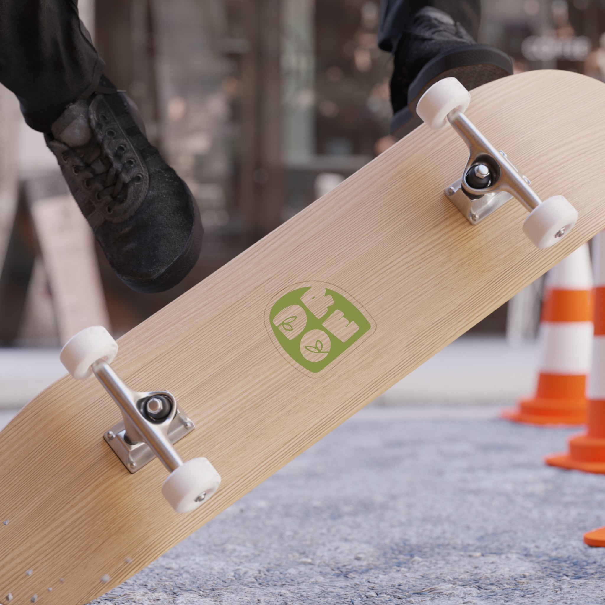 Green 'DROE' Eco Vibes Die-Cut Sticker - Outdoor Transparent Vinyl